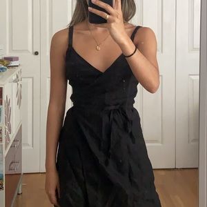 Aritzia black linen dress